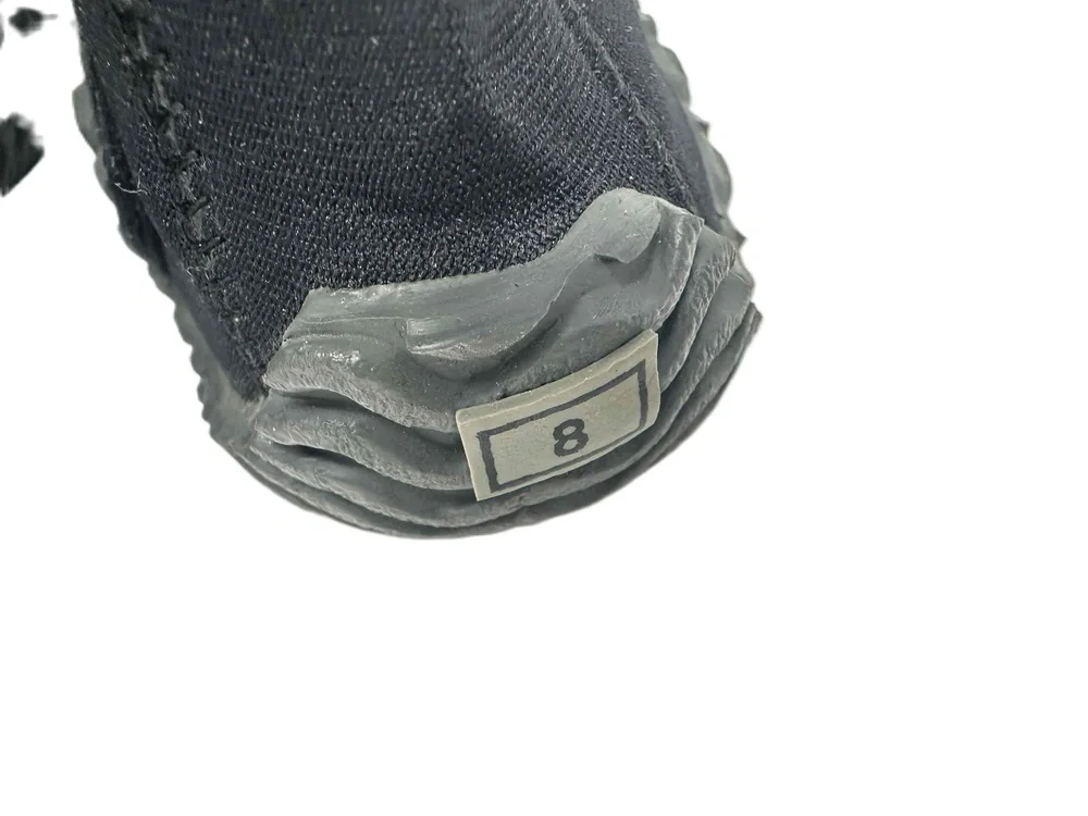 Tilos Swim Boots Unisex Size 8 Black Titanium Zipper Ankle High